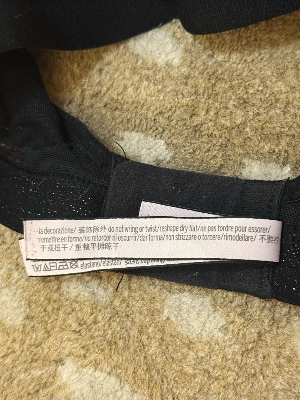 Victoria’s Secret Lightly Lined Demi Bra Black Lace Logo Band 34DD - Picture 11 of 11